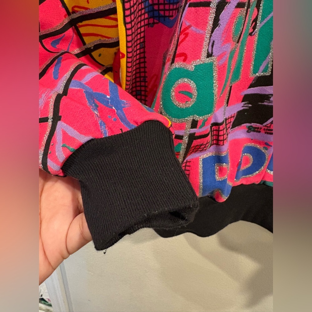 Vintage 1980’s Elvis Presley Liberty Flyer Jailhouse Rock Neon Sweater NWT Sz M - Picture 8 of 16